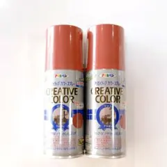 2本 アサヒペン カラースプレー ブリックレッド つや消し マット 100ml