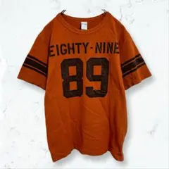 s188 ビーアンドエイチ 半袖Tシャツ ブラウン系 M ナンバリング 春夏