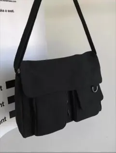 【SHEIN】シーイン ショルダーバッグ キャンバス地 ポケット 新品未使用