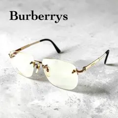 Burberrys メガネ リムレス ツーポイント ヴィンテージ 度入り