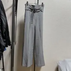 【期間限定値下げ中】 murua 千鳥柄 ハイウエスト パンツ ベルト付き