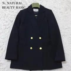 ✨美品✨ナチュラルビューティーベーシック　紺ブレ　ジャケット　ダブル　金ボタン