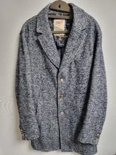 BOB ヘリンボーン チェスターコート グレー ネイビー