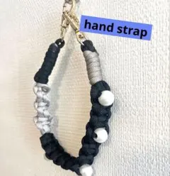 パラコード　ハンドストラップ　ショートストラップ ブラック・グレー系
