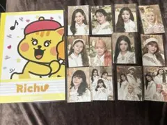 NiziUオンラインくじ NIZOOノート Richu ステッカーコンプ