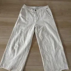 coen アイボリー ワイドパンツ