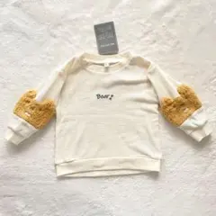 新品・タグ付き バースデイ クマ ワッフル ロンT 長袖Tシャツ 袖ファー 95のサムネイル
