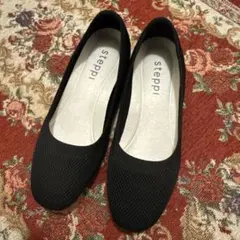 steppi フラットシューズ 4-5 “撥水＆洗えるニットシューズ