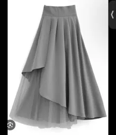 チュールドッキングフレアスカート[pm379]