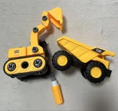 ジョーゼン　組み立て式 はたらくくるま ショベルカー 、ダンプカー 2台セットのサムネイル