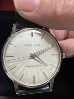 SEIKO Seiko Crown 手巻き時計変わり文字盤、スケルトン針、稼働品