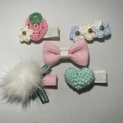 ベビーヘアクリップハンドメイド