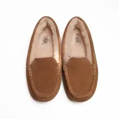 美品 UGG 24cm レディース アンスレー モカシン スリッポン ムートン