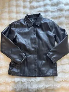 Stussy 合皮レザージャケット コーチジャケット Sサイズ　訳あり