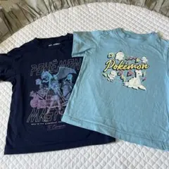 ポケモンTシャツ 120cm ネイビー&ブルー/ユニクロ、GU