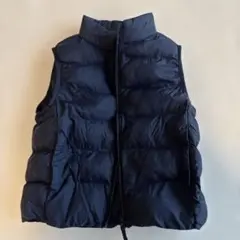 ユニクロ　ネイビー ダウンベスト 中綿入り　110