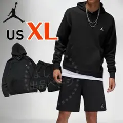 ナイキ　ジョーダン　スウェット　上下　メンズ　XL 黒　パーカー　ハーフパンツ