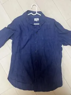 LANVIN en Bleu リネンシャツ ネイビー サイズ48のサムネイル