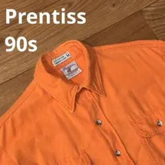 90s Prentiss ネルシャツ シャモア M-L Made in USA