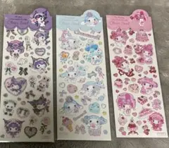 シナモロールマイメロクロミ 飴ノ森ふみかクリアシール すりガラス風シール