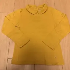 イエロー 襟付き長袖カットソー 104cm