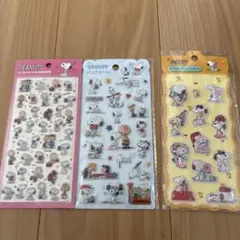 正規品PEANUTS スヌーピー 3Dクリスタルシールセット