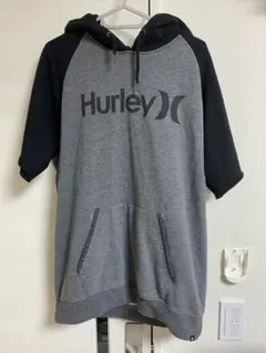 Hurley 半袖パーカー グレー×ブラック Lサイズ