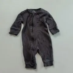 NEXT baby リブ ロンパース カバーオール グレーのサムネイル