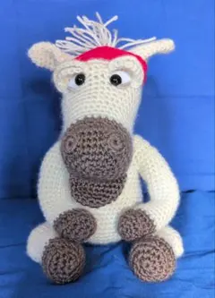 あみぐるみ　応援白馬