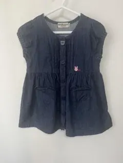 ミキハウス　ホットビスケッツ　デニムワンピース 80cm