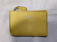 coach パスケース コインケース イエロー