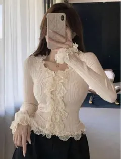 SHEIN DAZY フリルニット