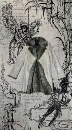 希少✨archive fur jacket y2k ギャル男　White