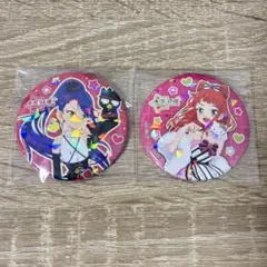 アイカツスターズ サンリオ 缶バッチ 早乙女あこ 如月ツバサ