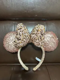 ミニー カチューシャ（ピンクゴールド・スパンコール）
