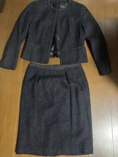 COMME CA ISM 黒 スカートセットアップ