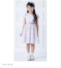 【美品】mezzo piano 花ブーケレース刺繍ワンピース 120cm