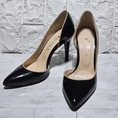 訳あり特価❗ダイアナ DIANA パンプス黒エナメル　23cm