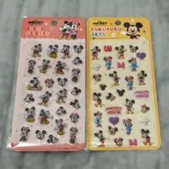 ミッキーミニー立体シールぷくぷく2枚セット　PUKUPUKUディズニーのサムネイル
