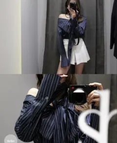 sheller Big Bow One Shoulder Shirt