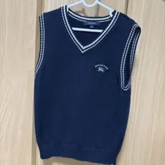 BURBERRY 子供用 ネイビー Vネックベスト 140cm - メルカリ