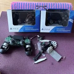 DualShock 4 コントローラー2個と部品セット