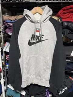 Nike フード スウェット カレッジロゴ USカレッジ 裏起毛 Y2K 古着 