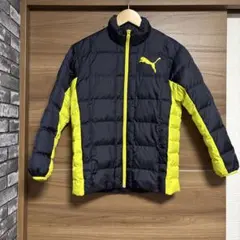 PUMA ダウンコート ネイビー/イエロー