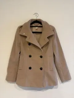 H&M ベージュ ダブルブレスト ピーコート EU 34