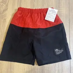 120 赤・黒 サーフパンツ ウエストゴム 海　プール　水着