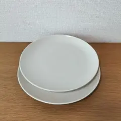 【MUJI】 磁器ベージュ皿・大　２枚セット