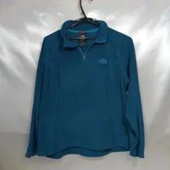 147♪USユーズド★ノースフェイスフリース薄手ジャケットブルーUS-Mサイズ