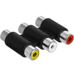 変換プラグ アダプタ AV端子 中継 延長コネクター 3ピン RCAとRCA