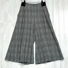 アウィーエフ　チェックガウチョパンツ　ウエストゴム　秋冬用　38 / M